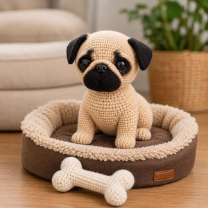 Virkmönster för amigurumi till valp | Plyschleksak i PDF-format, present till hundälskare
