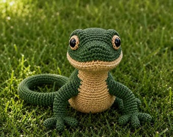 Crochet Gecko Amigurumi Pattern | Realistic Reptile Toy PDF (Digital Download)