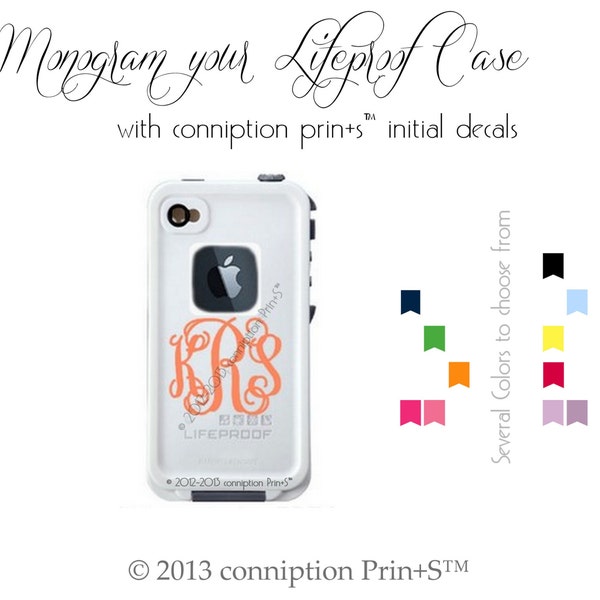 cP On the Go- Monogram Initials- Monogram your Lifeproof Case by conniption Prints