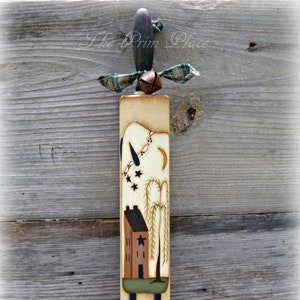Primitive Hand Painted Wooden Rolling Pin ~ Primitive Kitchen Decor  ~ Primitive Home Decor ~ Country Kitchen ~ Farmhouse Decor ~ Folk Art