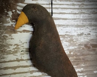 Primitive Crow Ornament - Primitive Decor ~ Black Crow ~ Primitive Fall ~ Crow Decor ~ Primitive Ornie ~ Ornaments ~ Primitive Fall Decor