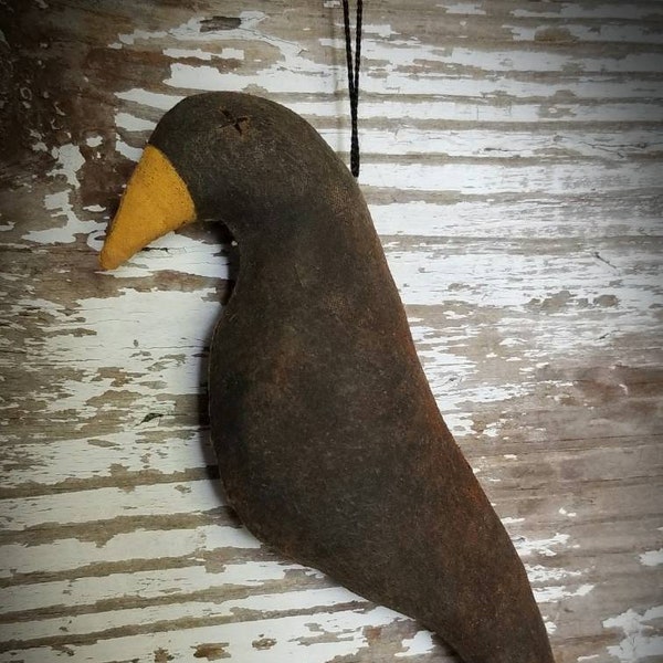 Primitive Crow Ornament - Primitive Decor ~ Black Crow ~ Primitive Fall ~ Crow Decor ~ Primitive Ornie ~ Ornaments ~ Primitive Fall Decor