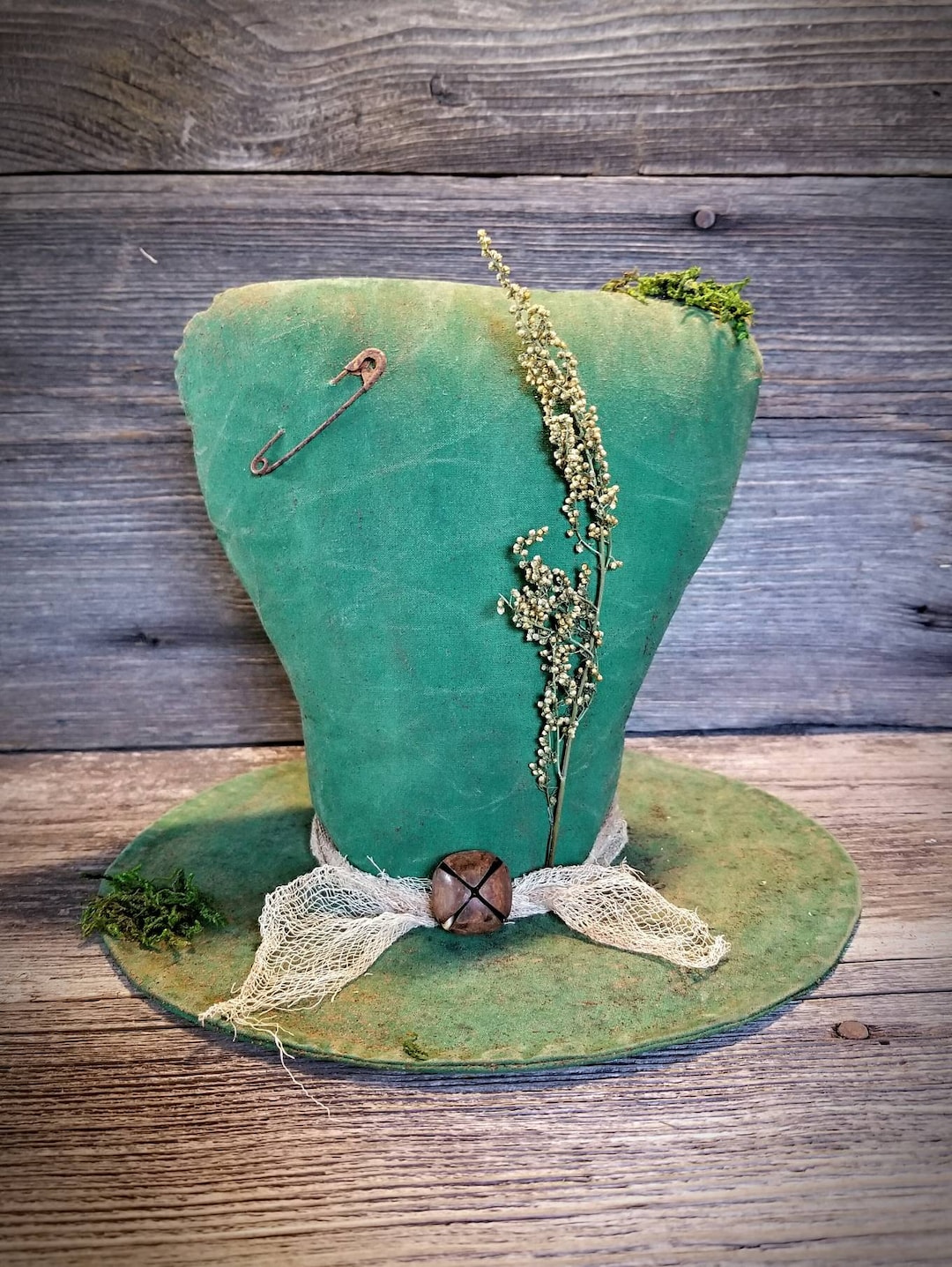 Primitive Leprechaun Hat Tablesitter St Patrick's Day Decor Irish Decor