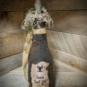 Primitive Witch Spell Bottle Halloween Decor Primitive Halloween Spooky Decor Witch Decor Halloween Decoration Fall Decor image 5