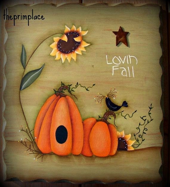 Items similar to Primitive Fall Plaque on Etsy