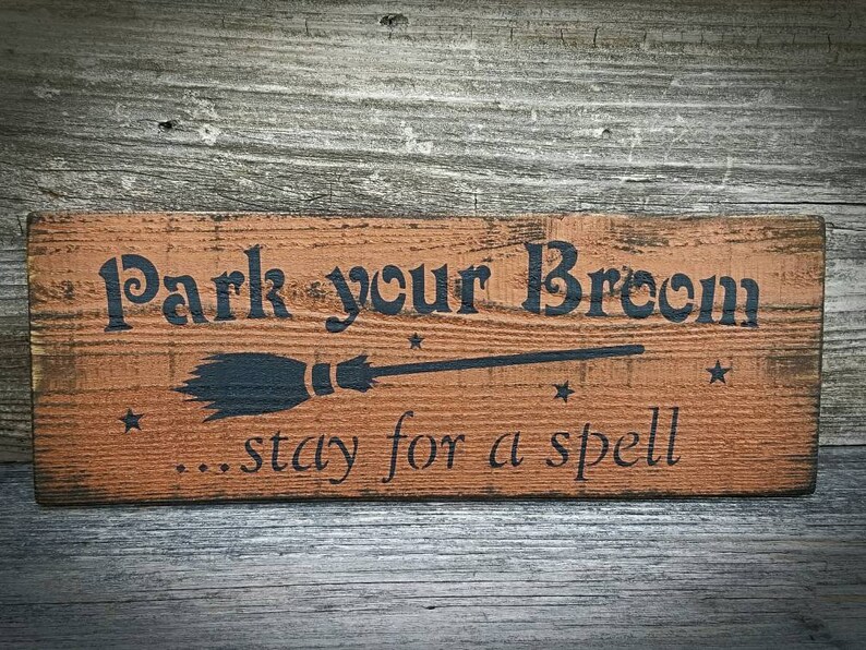 Witch Sign Halloween Sign Witch Decor Halloween Witch Etsy