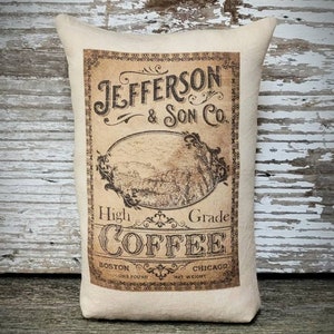 Primitive Coffee Sack Decoration ~ Primitive Pantry Decor ~ Primitive Kitchen Decor ~ Primitive Home Decor ~ Coffee Lovers ~ Coffee Decor