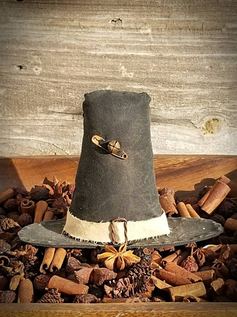 Thanksgiving Decor Pilgrim Hat Sitters Bowl Fillers Primitive Decor Primitive Fall Teired Tray Decor Primitive Bowl Fillers image 3