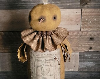 Primitive Chick Doll - Easter Decor - Easter Chick - Spring Decor - Handmade Stump Doll - Easter Decoration - Spring Decoration - Home Decor