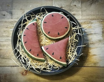 Primitive Watermelon Bowl Fillers ~ Watermelon Tucks ~ Primitive Summer ~ Watermelon Ornies ~ Primitive Decor ~ Primitive Fruit