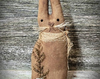 Primitive Bunny Rabbit Doll - Primitive Rabbit - Primitive Bunny Rabbits- Primitive Easter Bunny - Primitive Spring - Primitive Decor