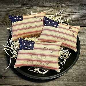Primitive Flag Bowl Fillers - Americana Decor - Tiered Tray Decor ~ Patriotic Decor - 4th of July - Veterans Day - Memorial Day