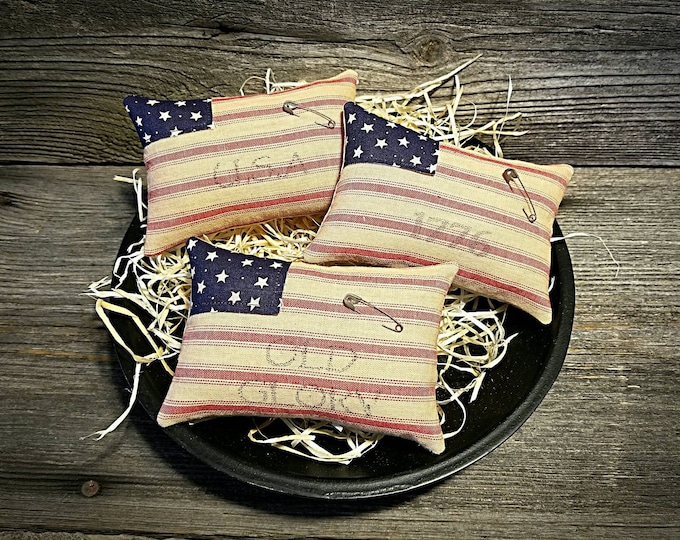 Primitive Flag Bowl Fillers Americana Decor Tiered Tray - Etsy