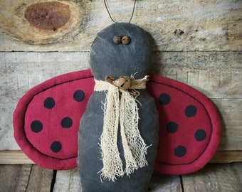 Primitive Ladybug Bowl Filler ~ Tiered Tray Decor ~ Summer Decor ~ Ladybug Ornament ~ Summer Bowl Filler ~ Summer Ornament ~ Primitive Decor