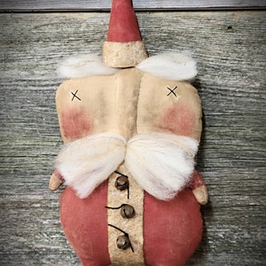 Primitive Santa Doll  ~  Primitive Christmas Decor ~ Santa Claus ~ Folk Art Santa ~ Primitive Doll