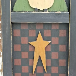 Primitive Wall Hanging ~ Primitive Decor ~ Primitive Wall Decor ~ Checkerboard Wall Hanging ~ Primitive Home Decor ~ Farmhouse Decor bild 5