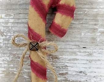 Primitive Candy Cane Bowl Fillers ~ Christmas Ornaments ~ Prim Candy Canes ~ Fabric Candy Canes ~ Candy Cane Decor ~ Christmas Decor
