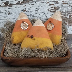 Primitive Candy Corn Bowl Filler ~ Halloween Bowl Filler ~ Tiered Tray Decor ~ Halloween Decor ~ Fall Decor ~ Fall Bowl Filler