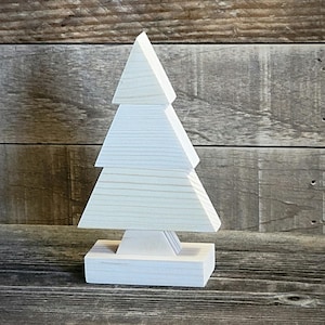 5-Piece Pine Wood Tree Cutout Set, 6 5/8-Inch, Sanded Finished, Craft Supply, Ready to Paint
