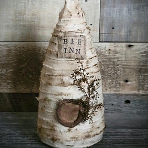 Primitive Bee Skep ~ Summer Decor ~ Spring Decor ~ Bee Decor ~ Primitive Country Rustic Farmhouse ~ Beehive ~ Tiered Tray Decor