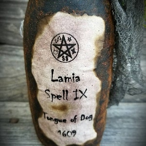 Primitive Witch Spell Bottle Halloween Decor Primitive Halloween Spooky Decor Witch Decor Halloween Decoration Fall Decor image 8