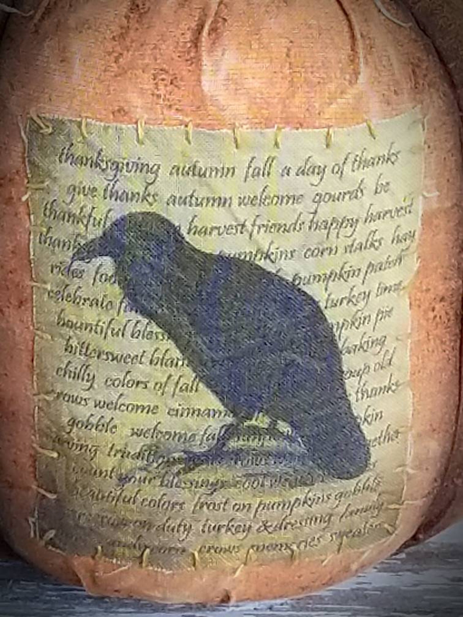 Primitive Rag Stuffed Pumpkin ~ Primitive Pumpkin ~ Primitive Fall ...