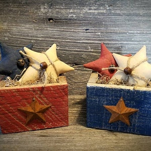 Primitive Americana Decor ~ Patriotic Decor ~ Fourth Of July ~ 4th Of July ~ July 4th ~ Red White and Blue ~ Table Sitter ~ Shelf Sitter