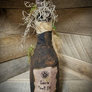 Primitive Witch Spell Bottle Halloween Decor Primitive Halloween Spooky Decor Witch Decor Halloween Decoration Fall Decor image 4