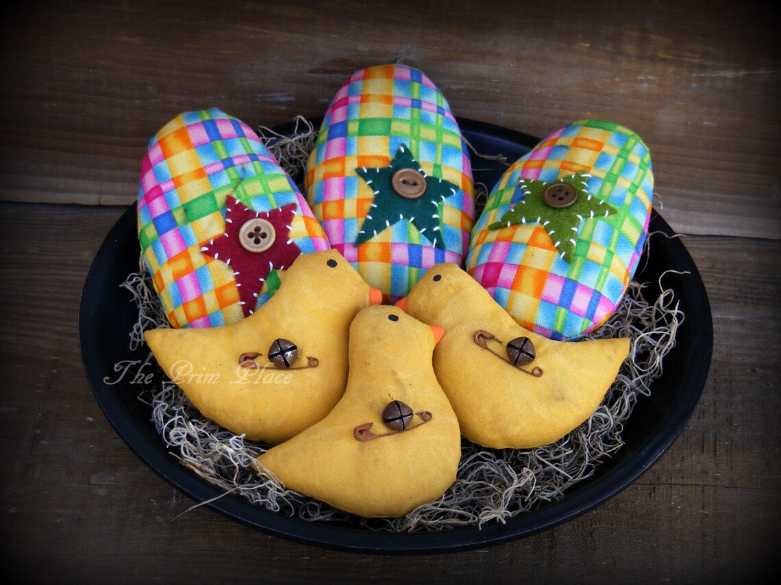 Primitive Easter Bowl Fillers Peeps Primitive Chicks Etsy