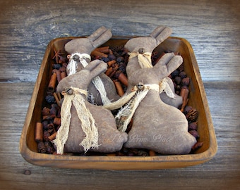 Primitive Easter Bowl Fillers ~ Chocolate Bunny ~ Easter Decor ~ Easter Decorations ~ Spring Decorations - Tiered Tray Decor