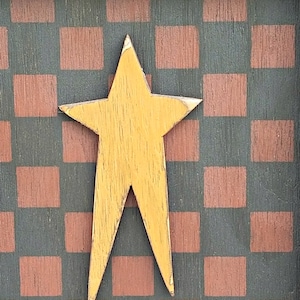Primitive Wall Hanging ~ Primitive Decor ~ Primitive Wall Decor ~ Checkerboard Wall Hanging ~ Primitive Home Decor ~ Farmhouse Decor bild 6