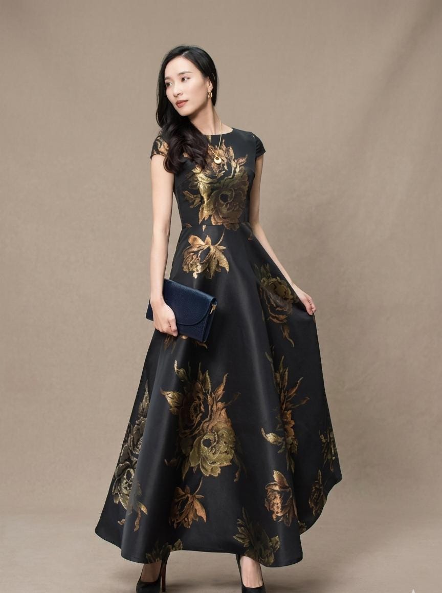 vintage black tie dresses 1930s Dots Neck Mermaid Dress Black Tie Black Strapless Dress