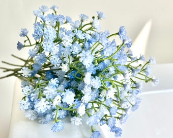 Faux Baby's Breath Blue Small Flowers Faux Fake Babies Breath