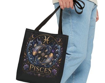 Pisces Sternzeichen Fisch Tragetasche Astrologie Horoskop Tasche