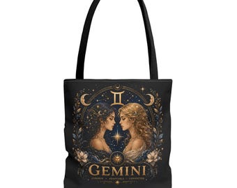 Zwillinge Zwillinge Sternzeichen Illustration Tragetasche | Astrologie Celestial Design