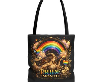 Pride Month Regenbogen Engel Einkaufstasche | LGBTQ+ Pride Canvas Tote