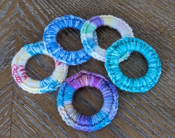 Crochet Cat Ring Toys, Cat Toys, Set of 5 cat toys