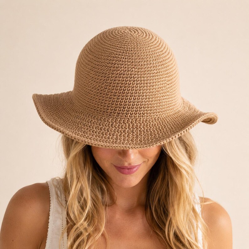 Crochet Sun Hat Pattern PDF, Easy Beginner Summer Hat Tutorial, Women ...