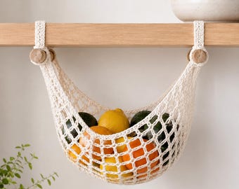 Obst Hängematte Häkeln Obst Hängematte PDF, Hängen Produkt Netz PDF, Küchen Aufbewahrungskorb Tutorial