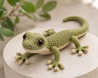 Gecko Amigurumi Häkelanleitung, Eidechse Reptil Plüschtier PDF