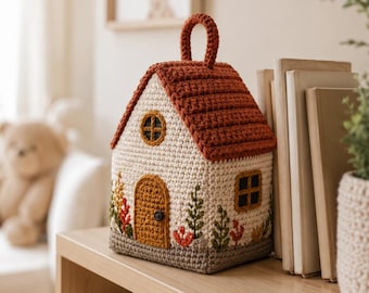 Haustürstopper Häkelanleitung, Cottagecore Bauernhaus Wohnkultur, gemütliches Blumen Amigurumi PDF Tutorial, rustikale handgemachte Geschenkidee