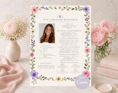 Sorority Rush Resume Template PNM Recruitment Resume Sorority Cover Letter Canva Editable Greek Life College Resume for Sorority Recruitment