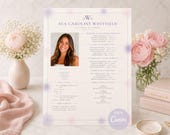 Sorority Recruitment Resume Template PNM Rush Editable Canva Cover Letter Greek Life College Sorority Girl Packet Printable Instant Download