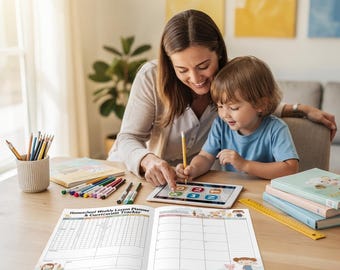 Homeschool Weekly Lesson Planner & Curriculum Tracker | Printable PDF