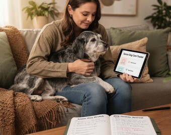 Senior Dog Care Tracker and Health Journal | Printable PDF for GoodNotes and iPad