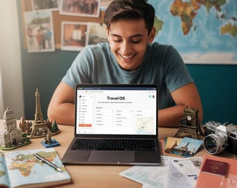 Travel OS | All-in-One Notion Trip Planner & Bucket List Tracker