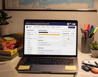 IELTS + Immigration Prep OS — Notion Template