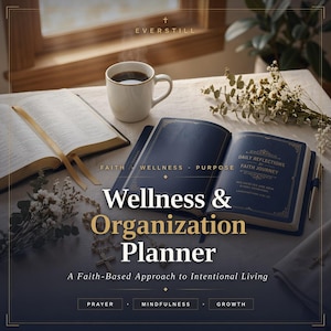 Faith-Based Wellness Planner | Self-Care & Or‐ ganization Journal | Hormone Tracker, Daily Planner | Printable PDF