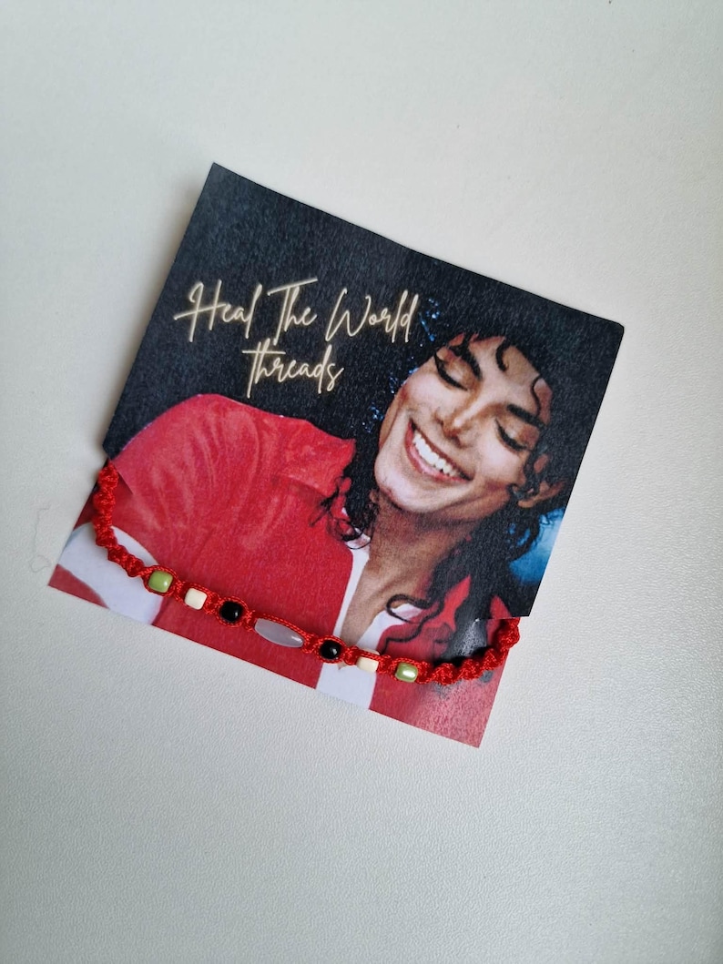Michael Jackson Inspired Red Thread Bracelet - Etsy UK