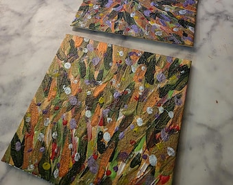 Tableaux abstraits herbeux (Ensemble de 2)